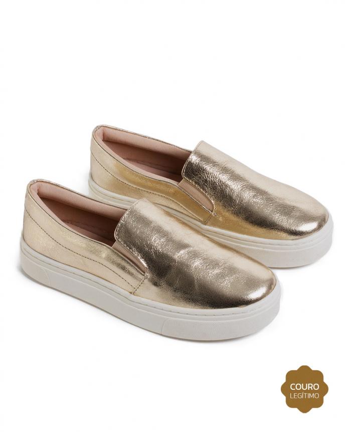 Tênis Slip On Couro Alice