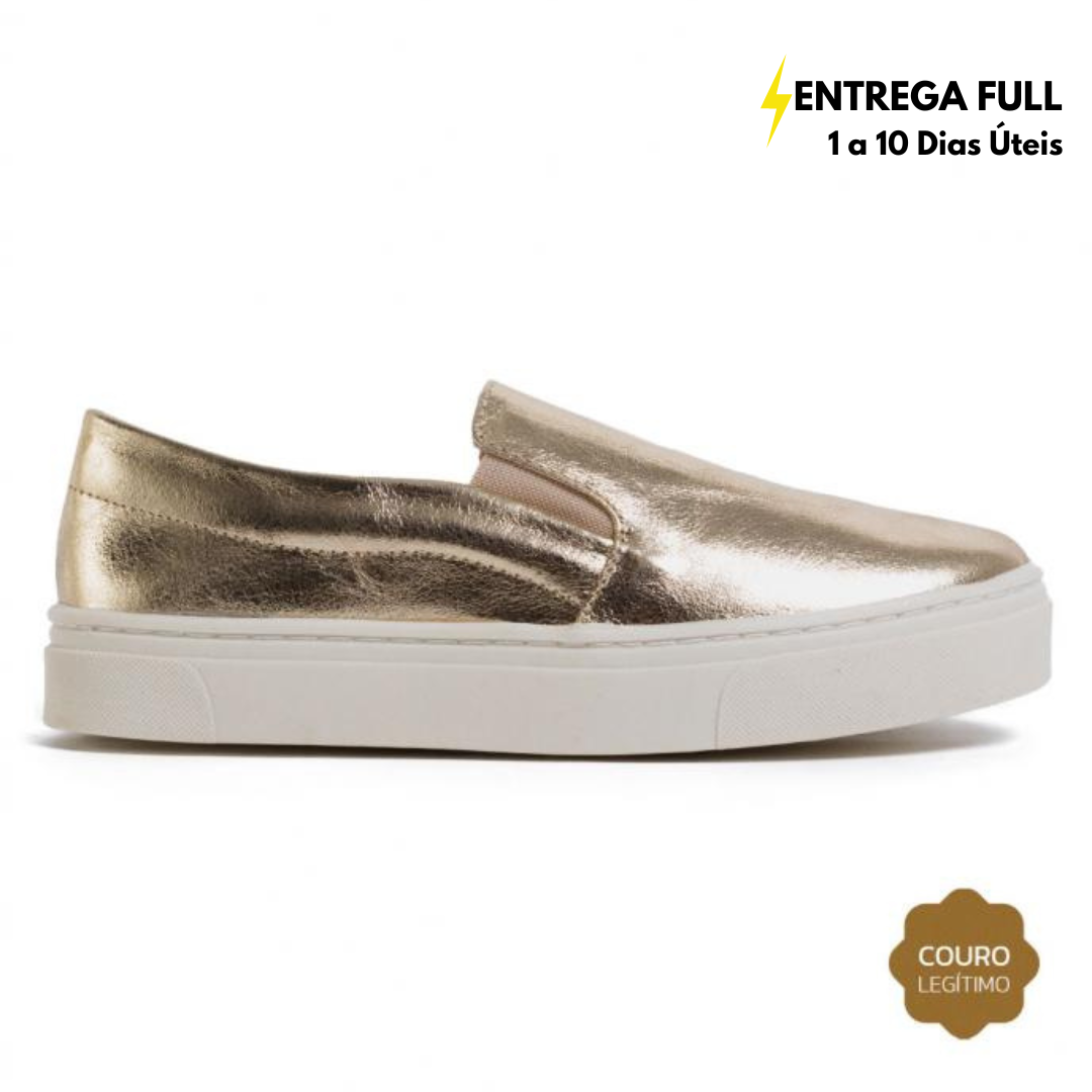 Tênis Slip On Couro Alice